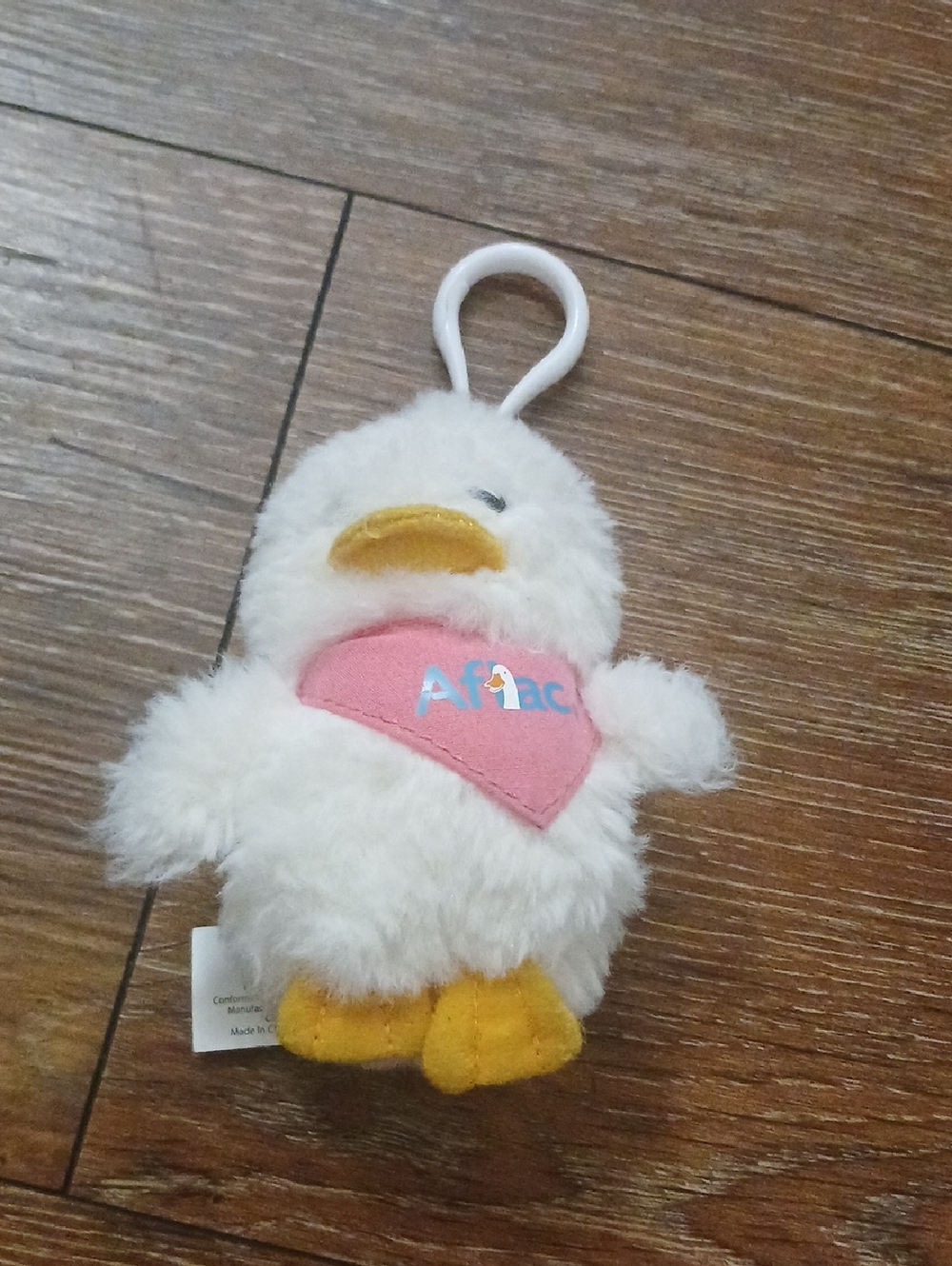 Aflac Plush White Duck Keychain